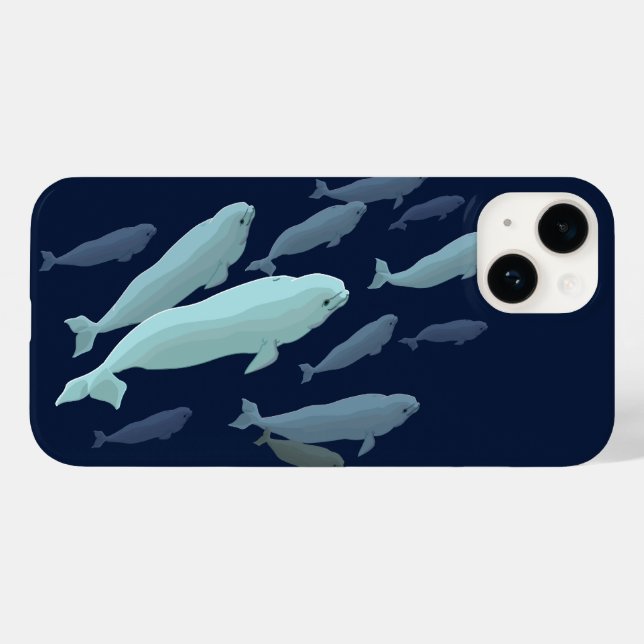 Coques iPhone Baleine Beluga Étui pour Smartphone  (Verso (horizontal))