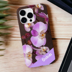 Coque Pour iPhone 15 Belle violette et orchidée blanche photo de gros p