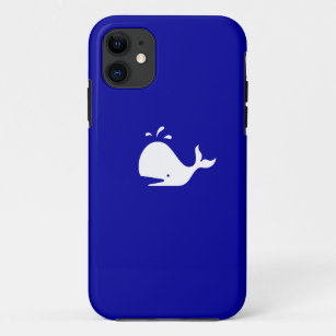 Coques Pour iPhone Ocean Glow_White-on-Blue Whale iPhone 5 Coque-Mate