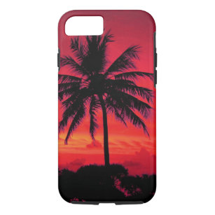 Coques Pour iPhone Palmiers exotiques du coucher de soleil de l'Hawaï