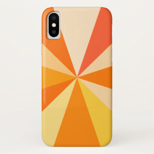 Coques Pour iPhone Pop Art Modern 60s Funky Geometry Rays in Orange