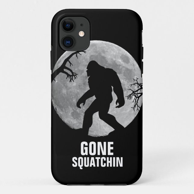 Coques Pour iPhone Squatchin allé avec la lune et la silhouette (Dos)