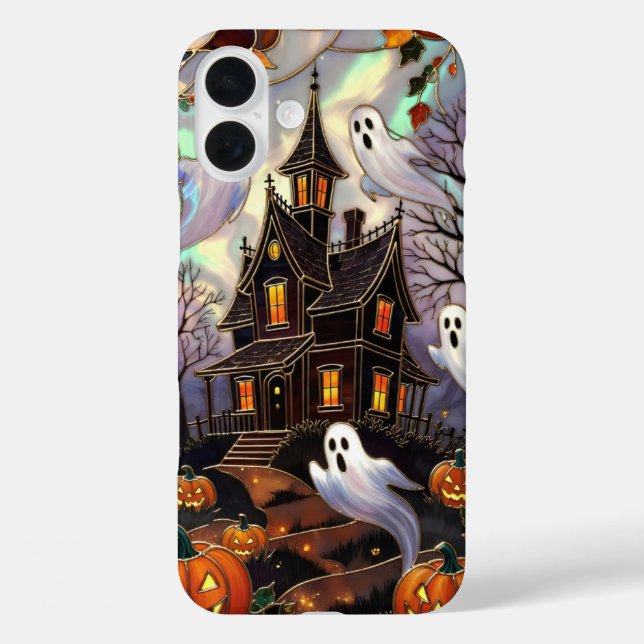 Coquet étui de téléphone Halloween Maison hantée f (Verso)