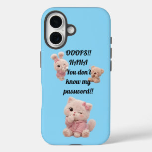 Coquet étui de téléphone Ours en peluche 3D Chat L