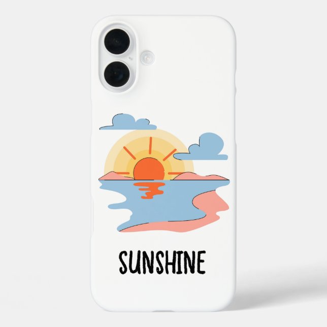 coquet étui de téléphone soleil (Verso)