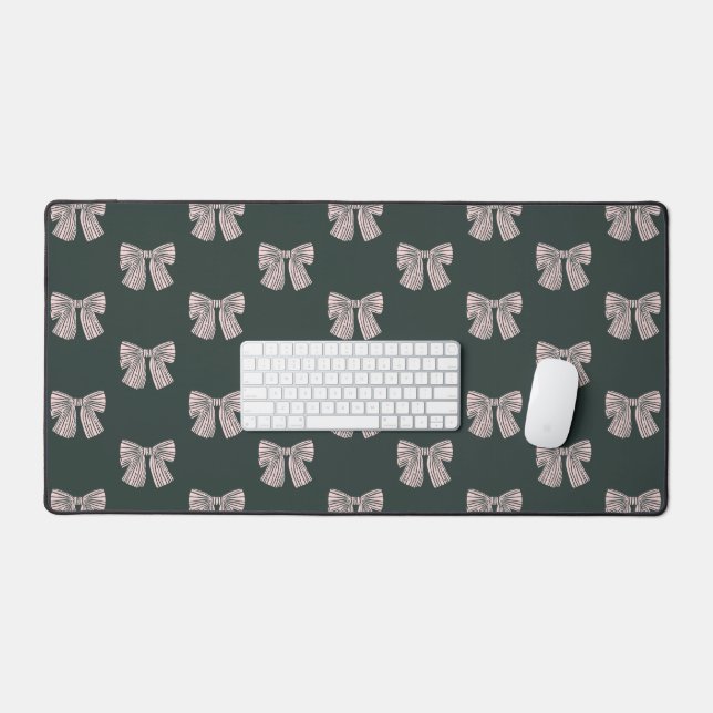 Coquette arc rose esthétique motif mat (Clavier et souris)