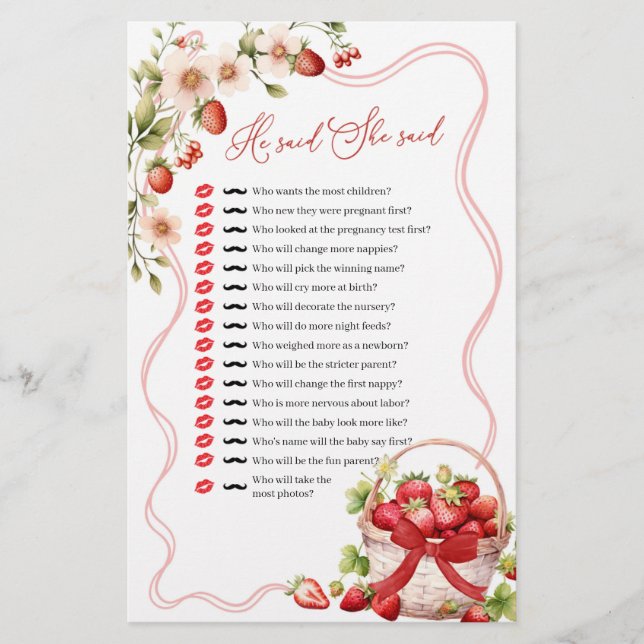 Coquette Berry en amour Il a dit qu'elle a dit jeu (Devant)