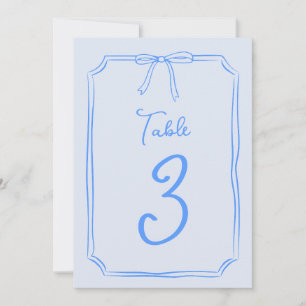 Coquette Bleue Coquette Cute Bow tirée à la main N