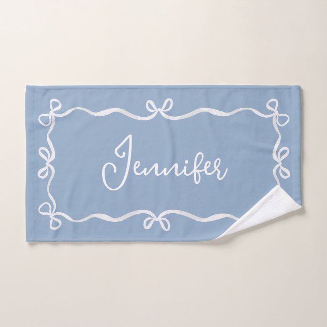 Coquette Bleue Vend Serviette À Main, Nom Personna (Serviette à main)