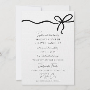 Coquette Bow Faire-part de mariage officiel