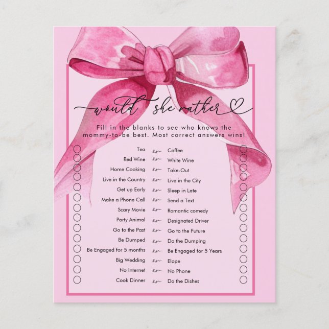 Coquette Bow | Jeu de douche pour fille rose bébé (Devant)