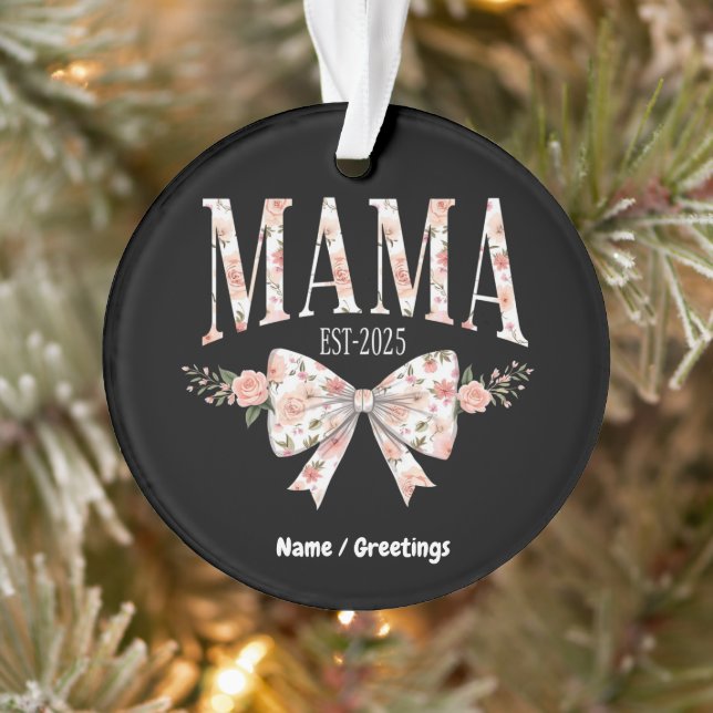 Coquette Bow Mama Est 2025 Bonne fête des mères (Arbre)