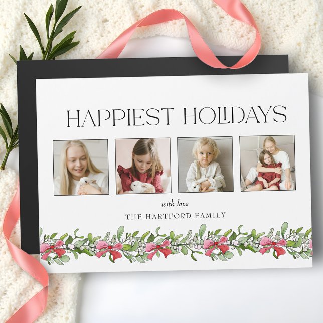Coquette Bow Mistletoe Joyeuses Vacances 4 Photo (Créateur téléchargé)
