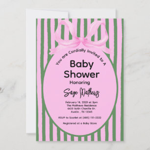 Coquette Bow rose Baby shower esthétique fille