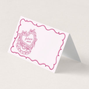 Coquette Bow rose Fête des mariées de gâteau Place