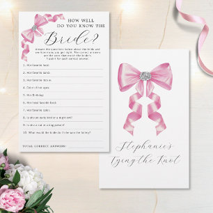 Coquette Bow rose Glam Fête des mariées Jeu