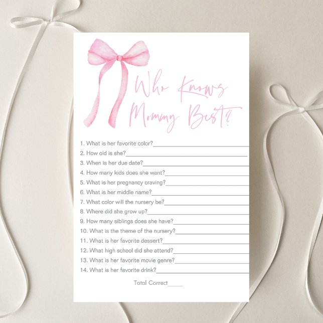 Coquette Bow Rose Qui Connaît Mommy Meilleur Jeu (Créateur téléchargé)