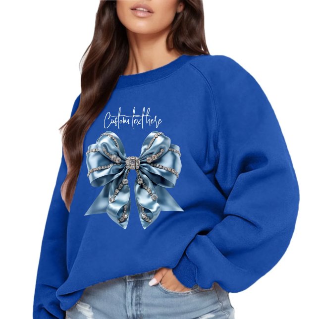 Coquette Bow Sweatshirt Confort Couleurs Bleu Ruba (Créateur téléchargé)