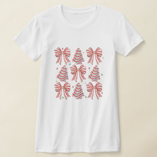 Coquette Bows Christmas Tshirt