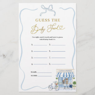 Coquette Café Parisien Guess The Baby Food Games