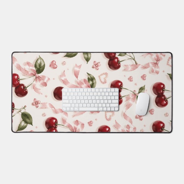 Coquette Cerise & Ruban de Satin Rose Sans Couture (Clavier et souris)