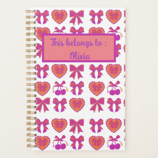 Coquette Chic Planner dans les vaches et les coeur