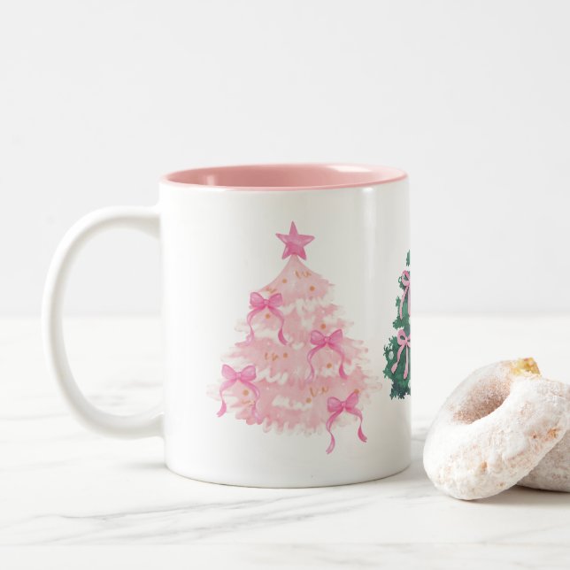 Coquette Christmas Mug pour elle - cadeau de Noël (Avec donut)