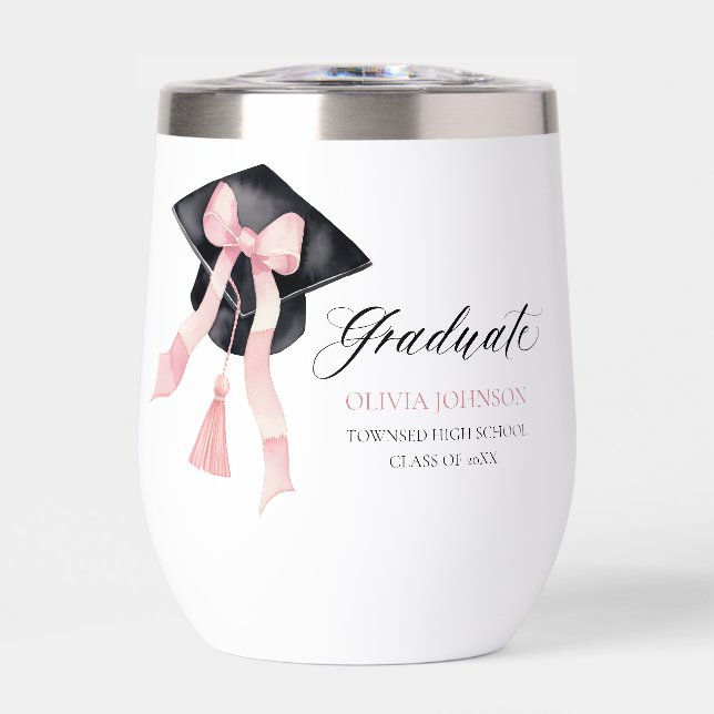 Coquette de chou rose moderne Diplômé (Avant)