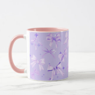 Coquette fille rose violet pastel Bow Mug