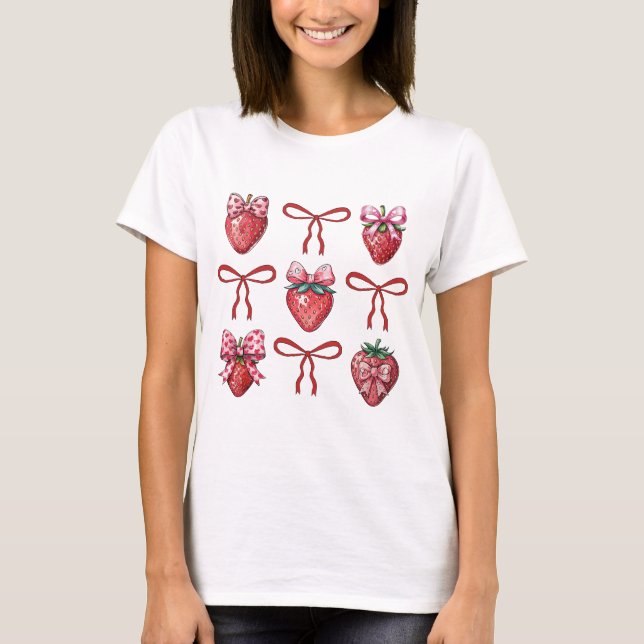 Coquette fraise T-shirt esthétique (Devant)