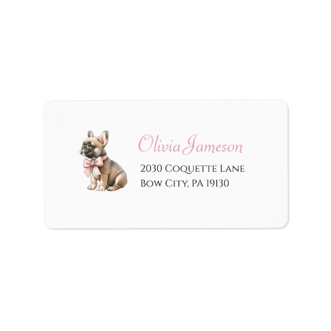 Coquette Frenchie, Étiquette de adresse parisien (Devant)