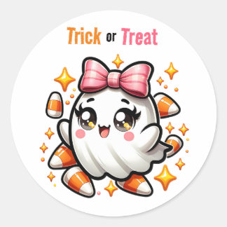 Coquette Ghost Trick ou Treat Sticker