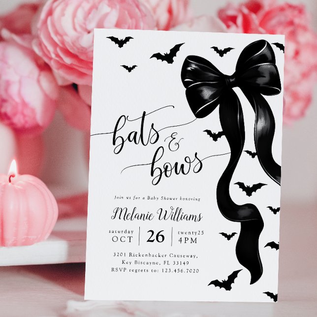 Coquette Halloween Baby shower Invitation (Créateur téléchargé)