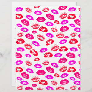 Coquette Lipstick Motif Cardstock