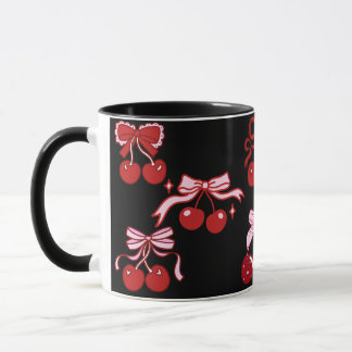 Coquette Noir Rouge Têche Mug Joli Joli Cadeau