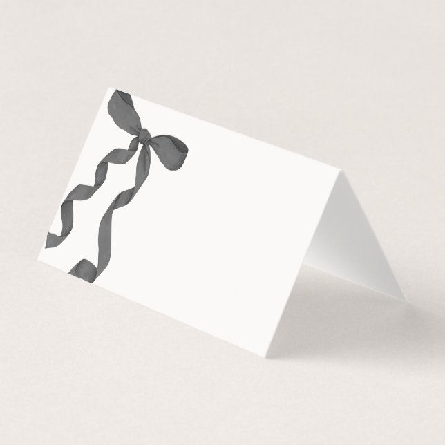 Coquette Noire Bow Place Carte Décor Table (Front)