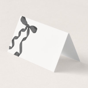 Coquette Noire Bow Place Carte Décor Table