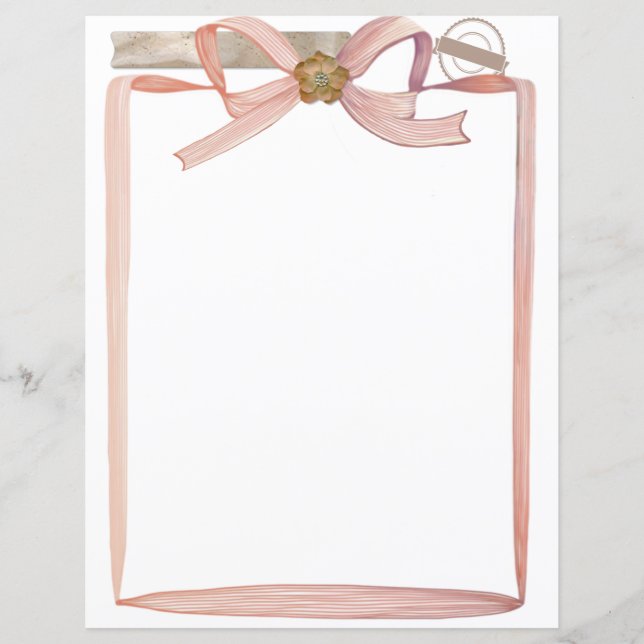 Coquette Pink Bows Scrapbooking et Journaling (Devant)