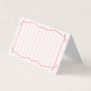 Coquette Rose Bow Pastel Place Card Table Decor