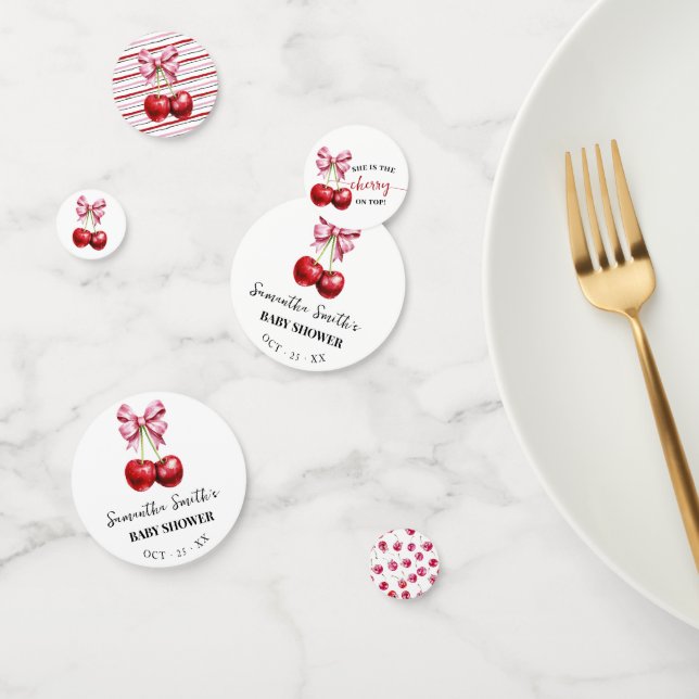 Coquette rose cerise Baby shower Confetti (Groupe)