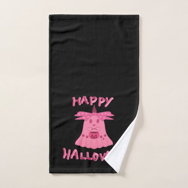 Coquette Rose Fantôme Joyeux Halloween Art Numériq (Serviette à main)