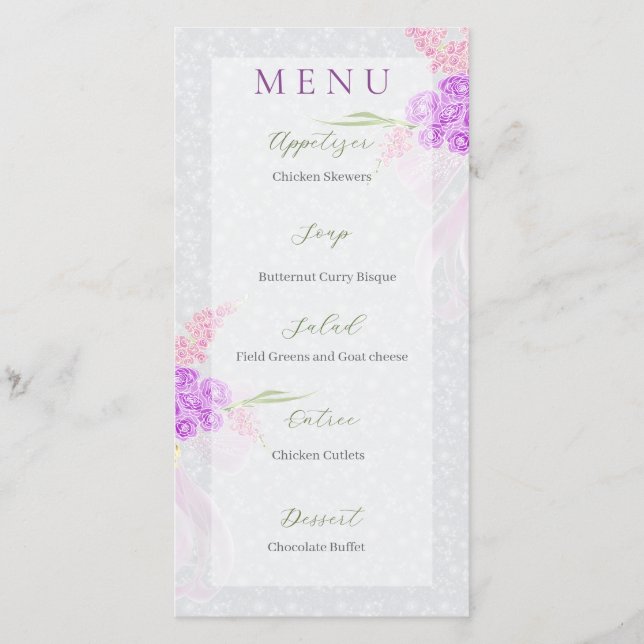 Coquette rose ruban transparent et Bouquet  (Devant)