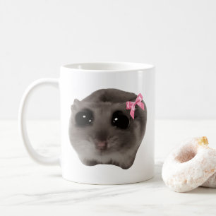 Coquette Sad Hamster Mème Mug double face