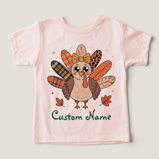 Coquette Thanksgiving Unisex Custom Turkey Bow Fal (Design Recto)