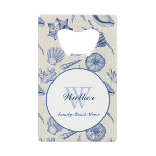 Coquillage bleu à thème nautique personnalisé