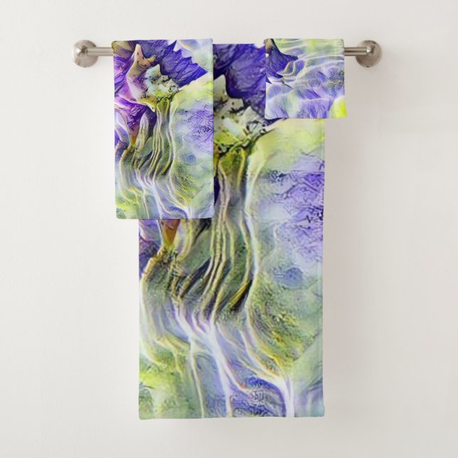 Coquillage bleu mer violet aquarelle peinture (En situation)