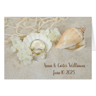 Coquillage et anneaux Mariages