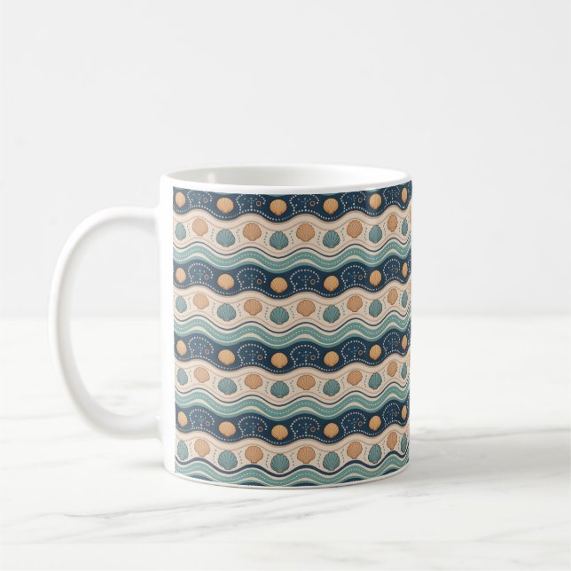 Coquillage Motif café Mug (Gauche)