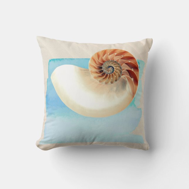 Coquillage Nautilus et oreiller à lancer de sable (Recto)