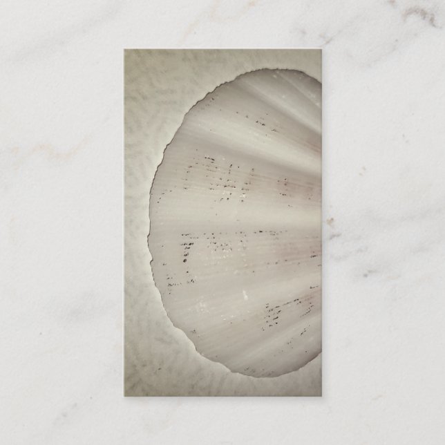 Coquillage sur plage de sable carte de visite (Devant)